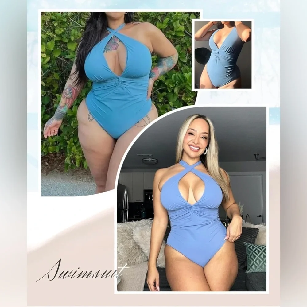 SHAPELLX Women's One Piece Swimsuit Tummy Control